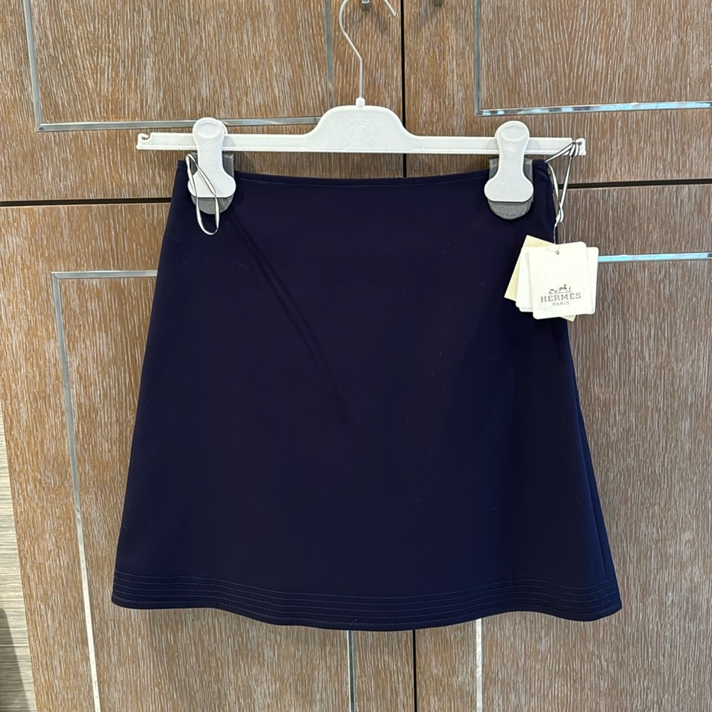 Hermes navy skirt size 34